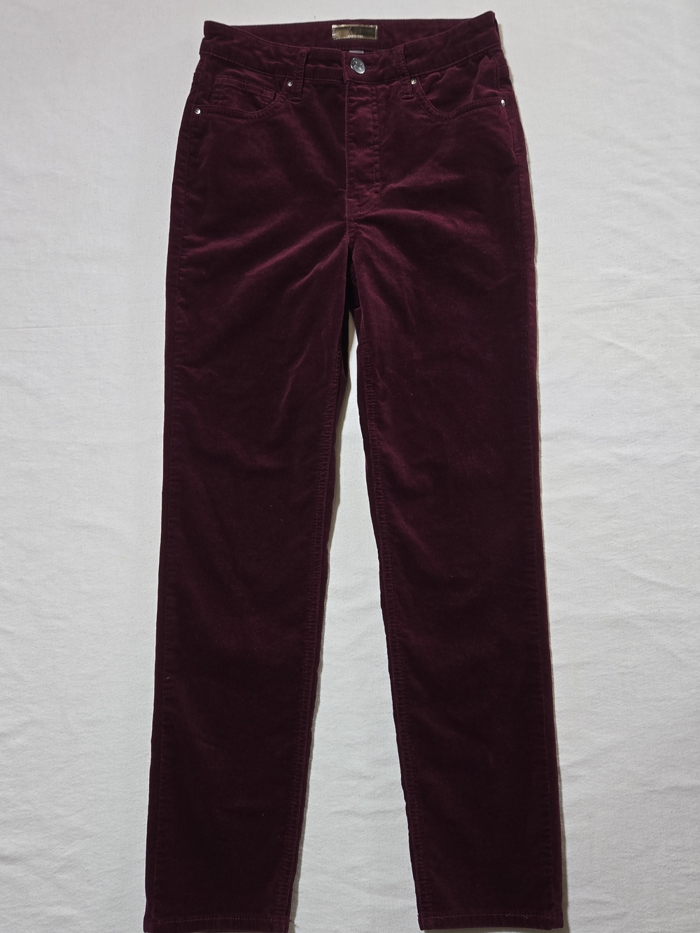 Kut from the Kloth Burgundy Fab Ab Corduroy Mom Jeans